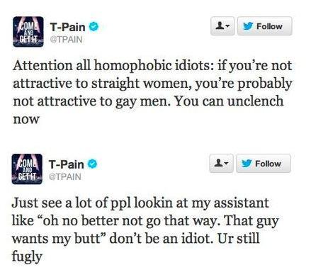 T-PAIN CONTRE LES HOMOPHOBES DEFEND SON ASSISTANT HOMOSEXUEL