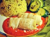 Filet sole, coulis poivron rouge