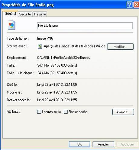 Photopassion 8 - taille du fichier