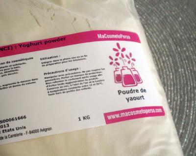 Test MaCosmetoPerso poudre de yaourt et BTMS.Crème de douche