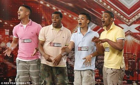 Des débuts modestes: JLS - qui représente Jack The Lad Swing - auditionner sur The X Factor en 2008