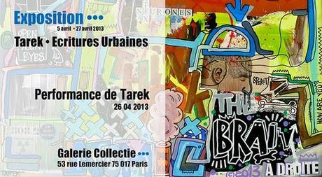 #expo #paris Ecritures urbaines :: performance de Tarek à la galerie Collectie by Pegasus & Co
