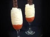 Mousse chocolat blanc, confiture goyave