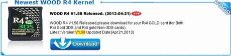 Wood Firmware Maj en version 1.58 pour linker R4i gold 3DS  dans Linkers 3DS wood-1.58