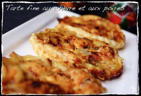 Tarte fine au chèvre et aux poires 1