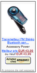 Test kit main libre universel : transmetteur FM stereo bluetooth Smart Mini BT par 