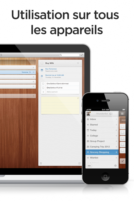 Nouvelle Maj Wunderlist pour iOS et OS X