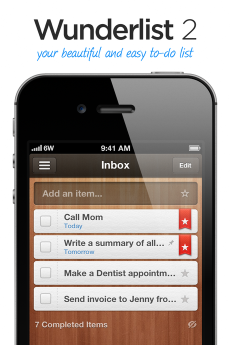 Nouvelle Maj Wunderlist pour iOS et OS X