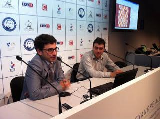 Laurent Fressinet bat le tsar des échecs Vladimir Kramnik © Chess & Strategy 