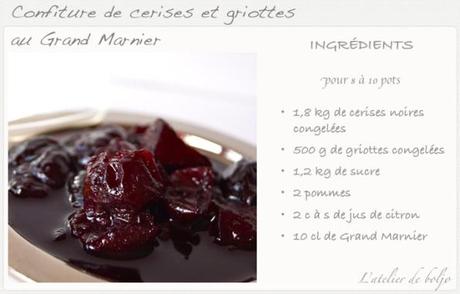 Confiture de cerises et griottes au Grand Marnier 2