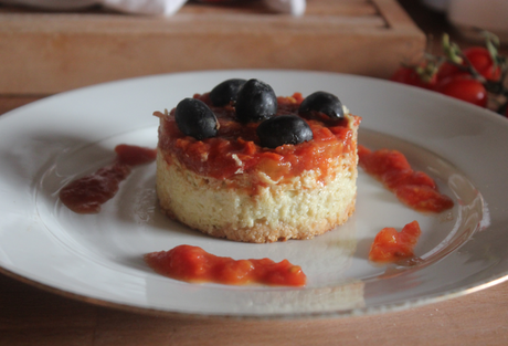 Cheesecake salé au miroir de tomates