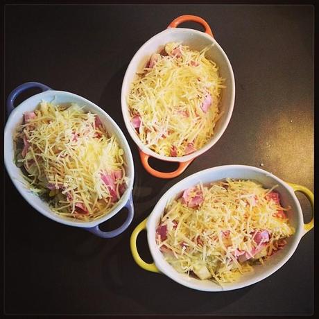 Gratin d'asperges au jambon