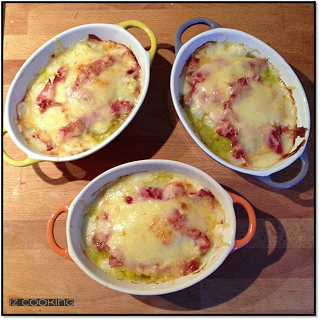 Gratin d'asperges au jambon