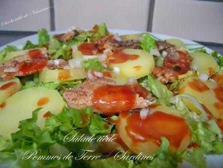 Salade tiède - Pommes de terres et sardines 2