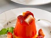Aspic d’oranges sanguines tartare fraises