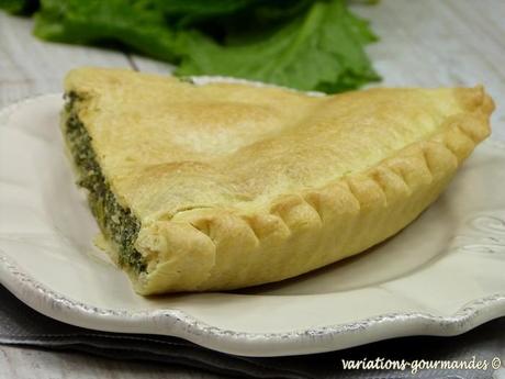 La tourte aux herbes, pâte fine à l'huile d'olive