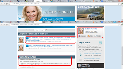 Chloé Sainte-Marie,  Isabelle Maréchal  et... Moi!