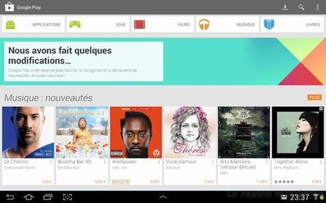 Une nouvelle interface pour Google Play Store