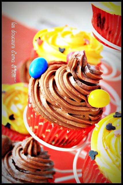 Cupcakes m&m;'s et Chocobon