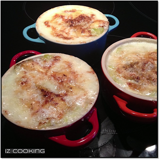 Courgettes au cumin gratinées au munster