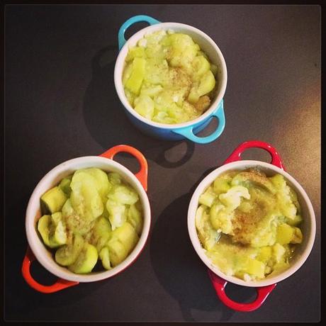 Courgettes au cumin gratinées au munster