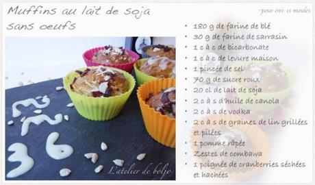 Muffins au lait de soja sans oeufs 2