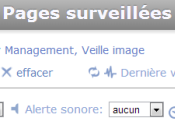 Surveiller modifications effectuées page