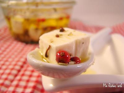 Recette : fromage de chèvre mariné à l'huile de noisette