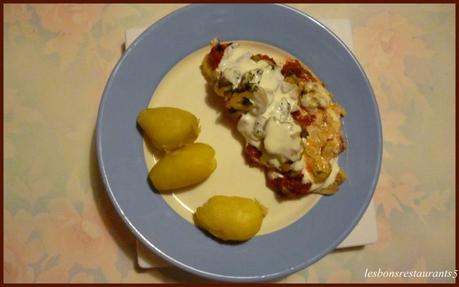 FILETS DE CABILLAUD AUX TOMATES ET AUX CHAMPIGNONS