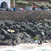 Surfeurs piégés par la marée sur le spot de la Côte des Basques à Biarritz « Surfing Biarritz Web Ma
