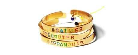 Mimilamour, atelier Montrouge, bracelet rainbow, bijou laiton