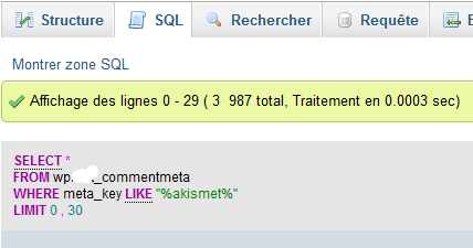 akismet1 Purger les enregistrements Akismet
