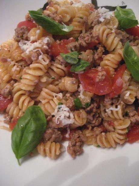 Casserole de boeuf et de fusillis en une seule cuisson