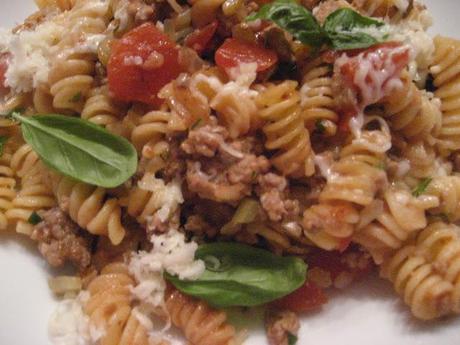 Casserole de boeuf et de fusillis en une seule cuisson