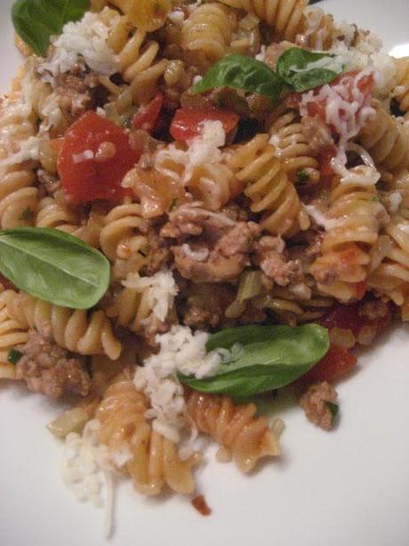 Casserole de boeuf et de fusillis en une seule cuisson