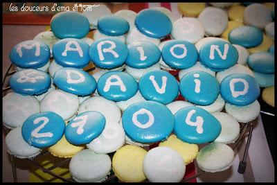 Piéce montée Macarons sur le théme de la mer