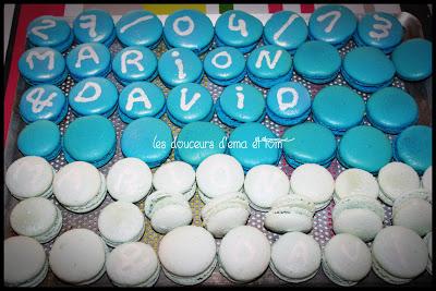 Piéce montée Macarons sur le théme de la mer