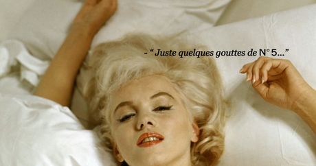 Marilyn Monroe sur le site Inside Chanel, évoque Chanel n°5.