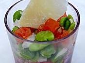 Salade fèves tomates parmesan