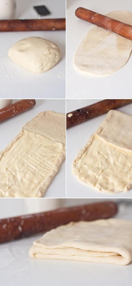 Photos techniques : pliage de la pâte levée feuilletée