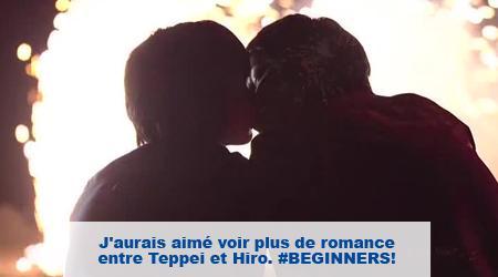 J’airai aimé plus de romance entre Teppei et Hiro