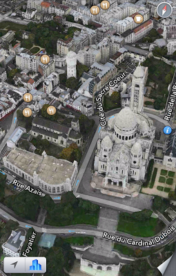 Paris rejoint Lyon (notre Lyon...) en 3D sur l'iPhone