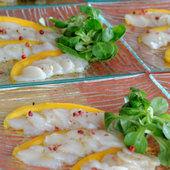 Carpaccio de St Jacques à la mangue