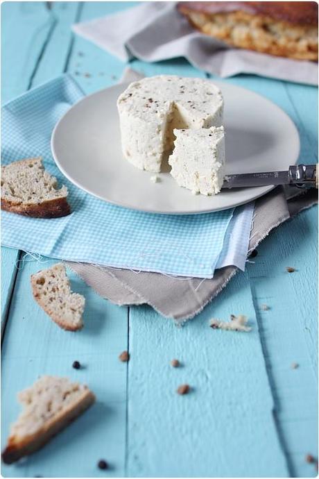 Fromage frais au poivre concassé