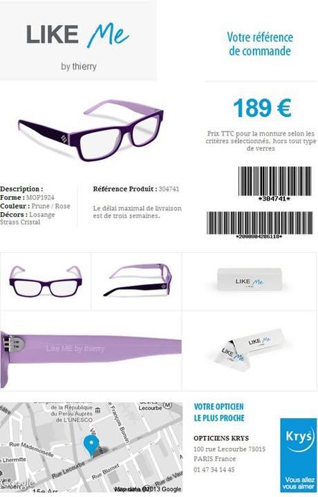 Personnalisation de vos lunettes