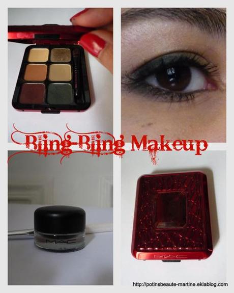 MAC : palette bling-bling Intriguing scarlet et gel liner en pot Fluidline Blacktrack
