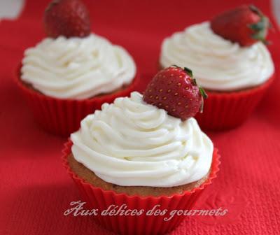 CUPCAKES FRAISE - PISTACHE