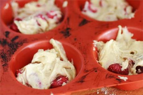 pâte muffins framboise