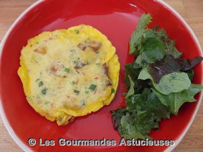 Omelette aux pommes de terre et radis