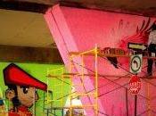 Murales graffiti piliers viaduc Horne